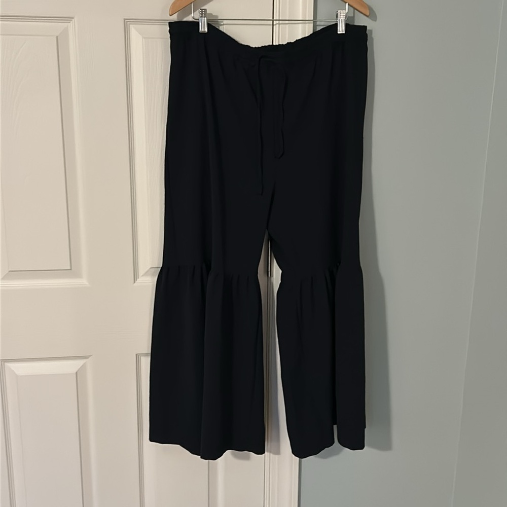 SeeByChloe Wide Leg Navy Drawstring Pants, Size 44